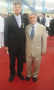 Dr. Martinho e o Ministro da Defesa, Celso Amorim. 